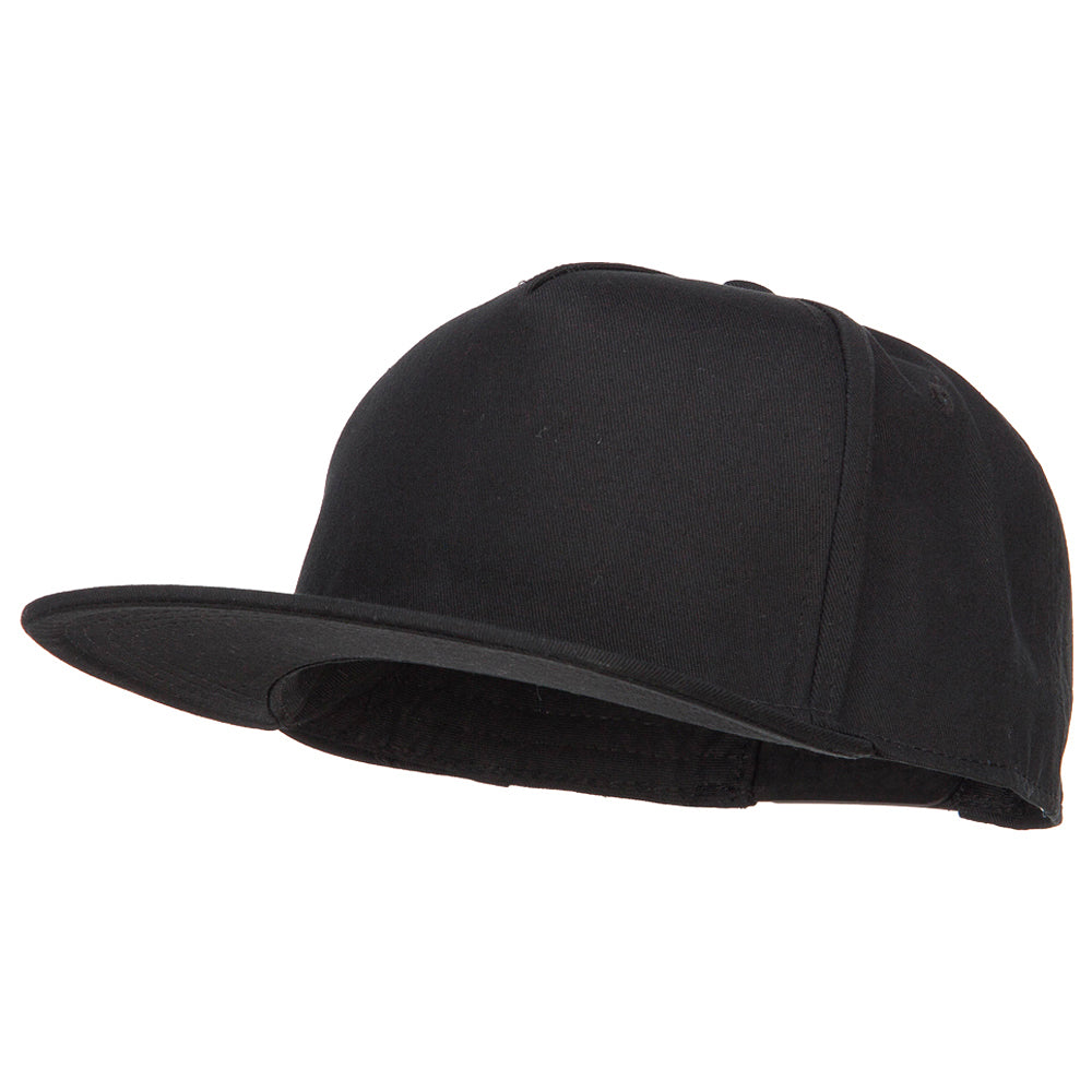 5 Panel Flat Bill Snapback Cap