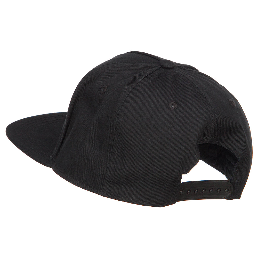 5 Panel Flat Bill Snapback Cap