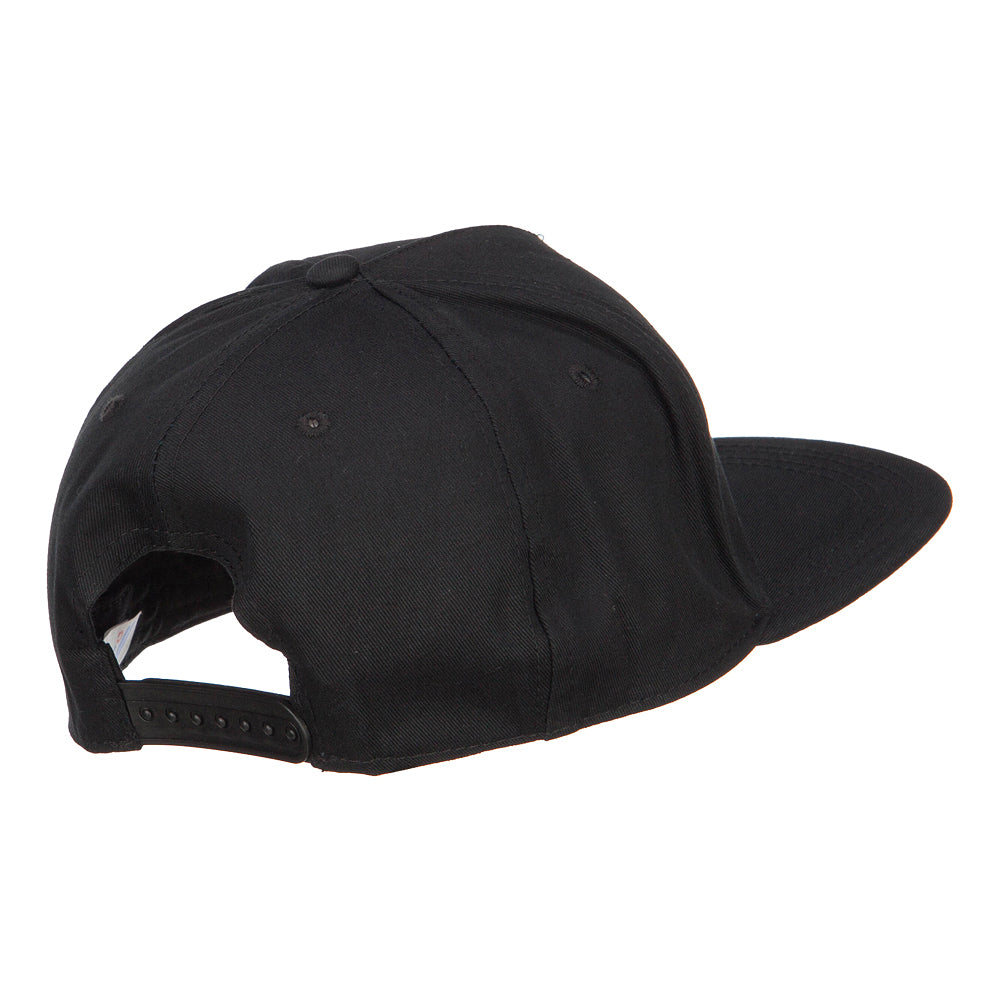 5 Panel Flat Bill Snapback Cap