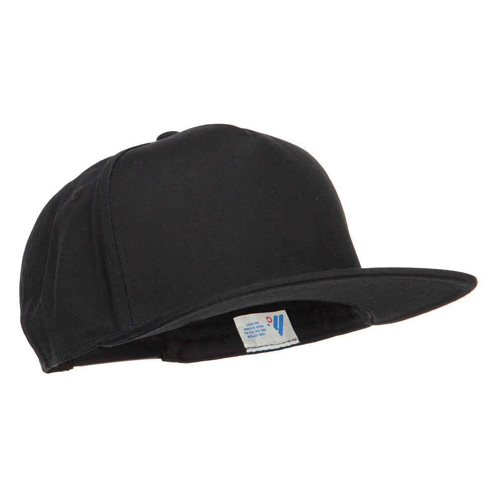 5 Panel Flat Bill Snapback Cap