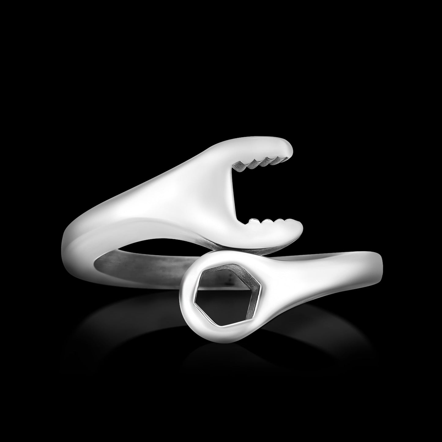 Stainless Steel Wrench Unisex Ring
