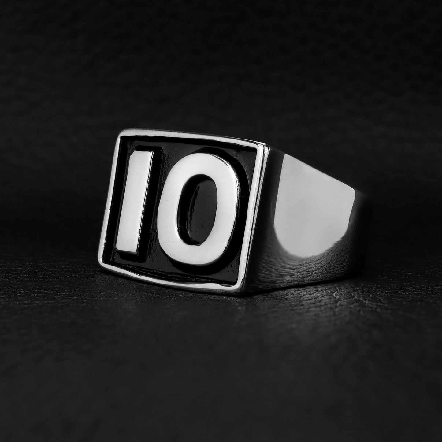 Stainless Steel Iron Order "IO" Signet Ring