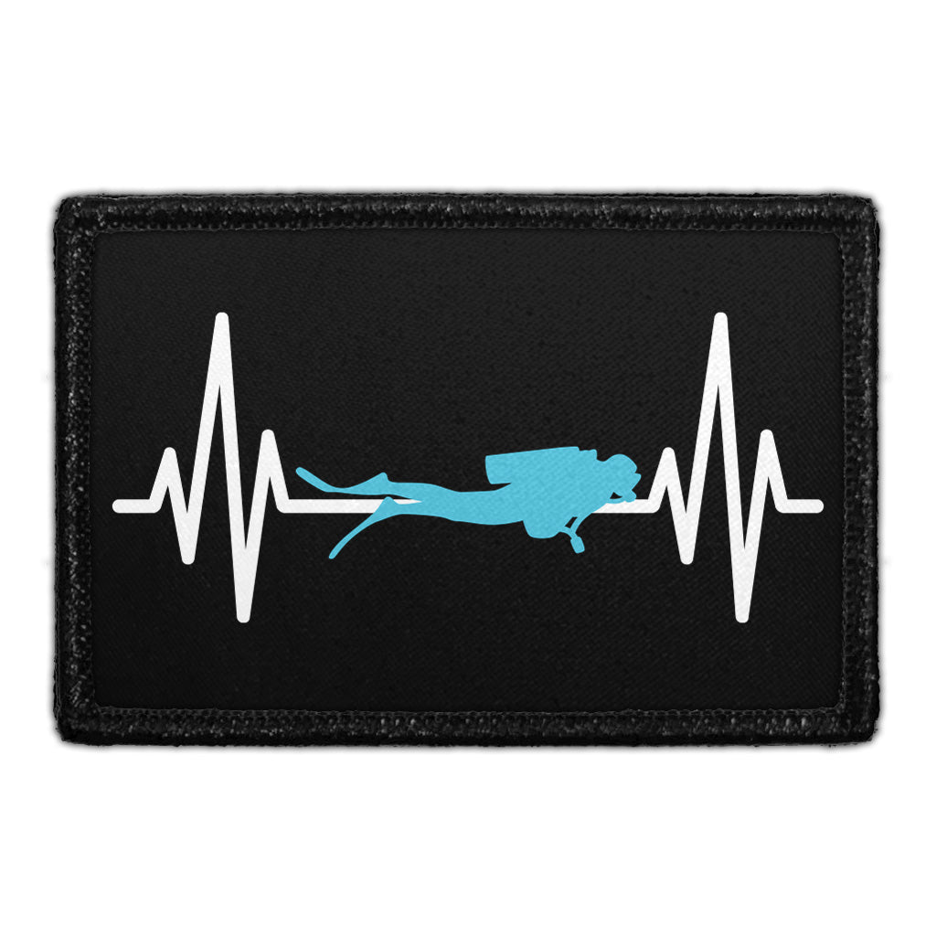 Scuba Diver Heartbeat - Removable Patch