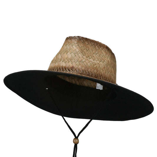 Stained Straw Braid Lifeguard Hat