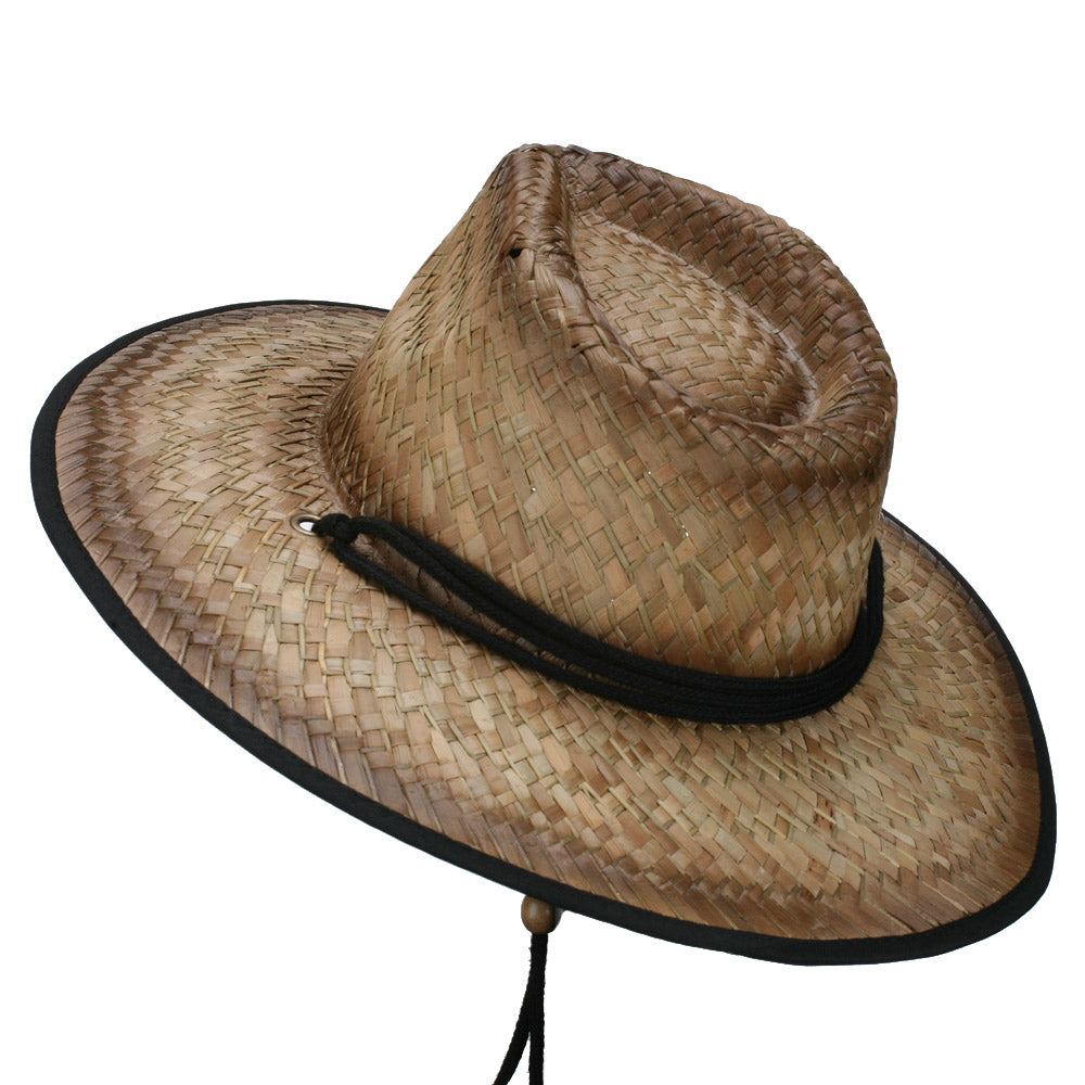 Stained Straw Braid Lifeguard Hat
