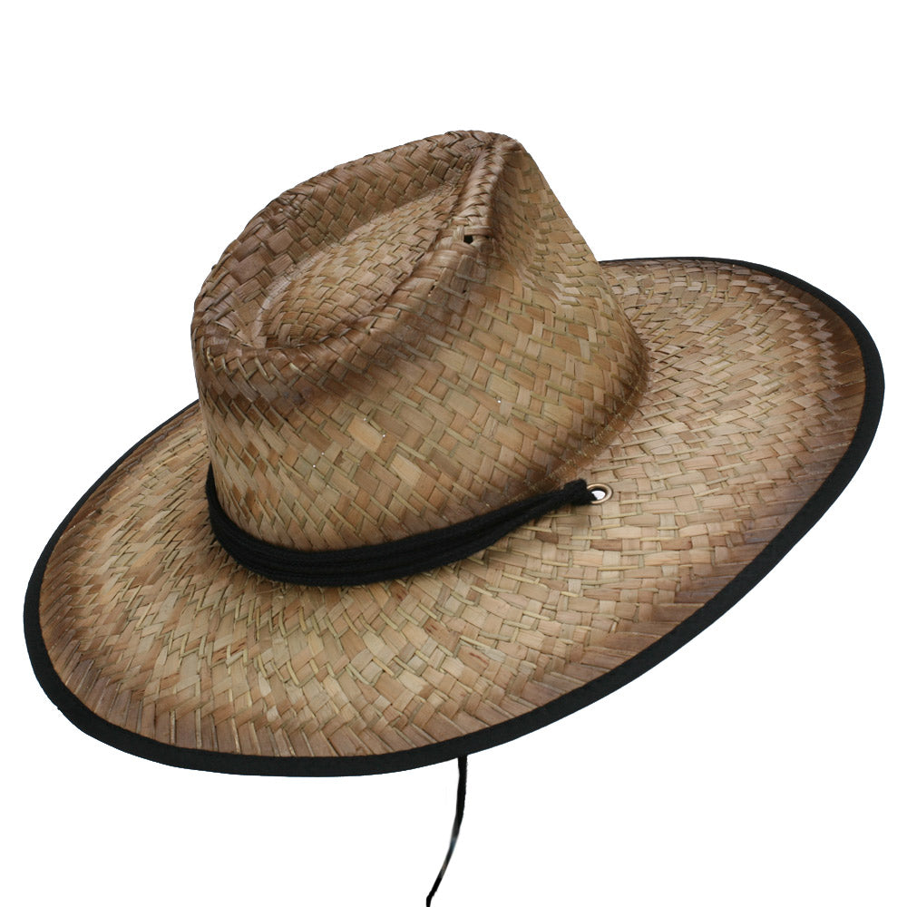 Stained Straw Braid Lifeguard Hat