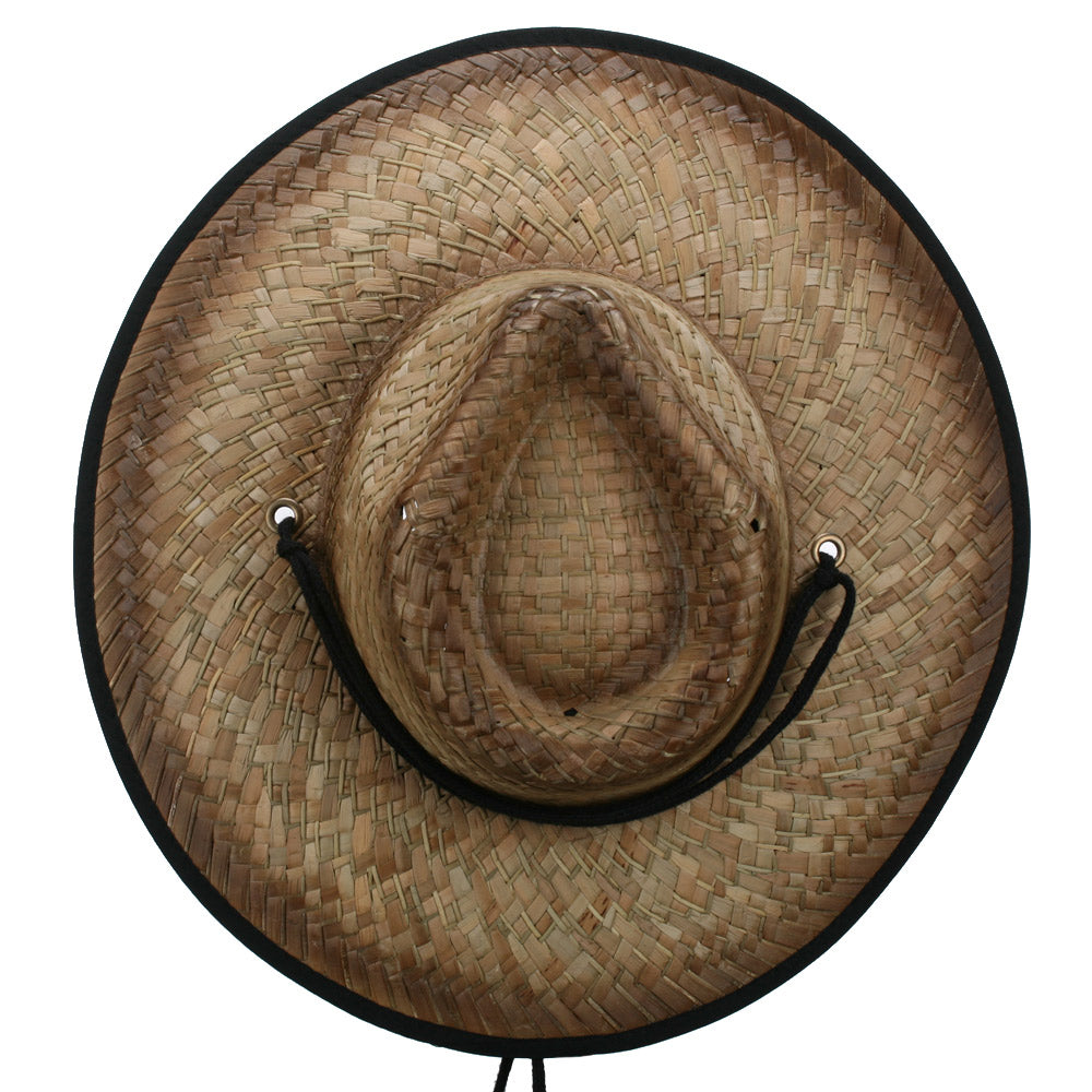 Stained Straw Braid Lifeguard Hat