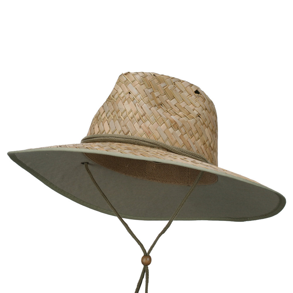 Stained Straw Braid Lifeguard Hat