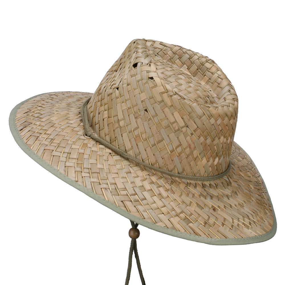 Stained Straw Braid Lifeguard Hat
