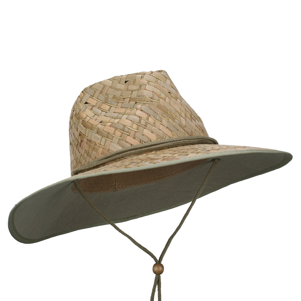 Stained Straw Braid Lifeguard Hat
