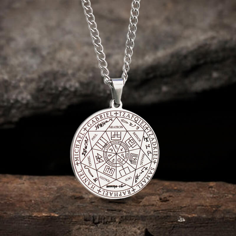 Seal of The Seven Archangels Stainless Steel Necklace