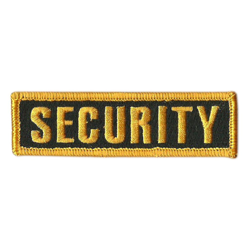 1" x 3 3/4" SECURITY Morale Patch (Back of Hat)