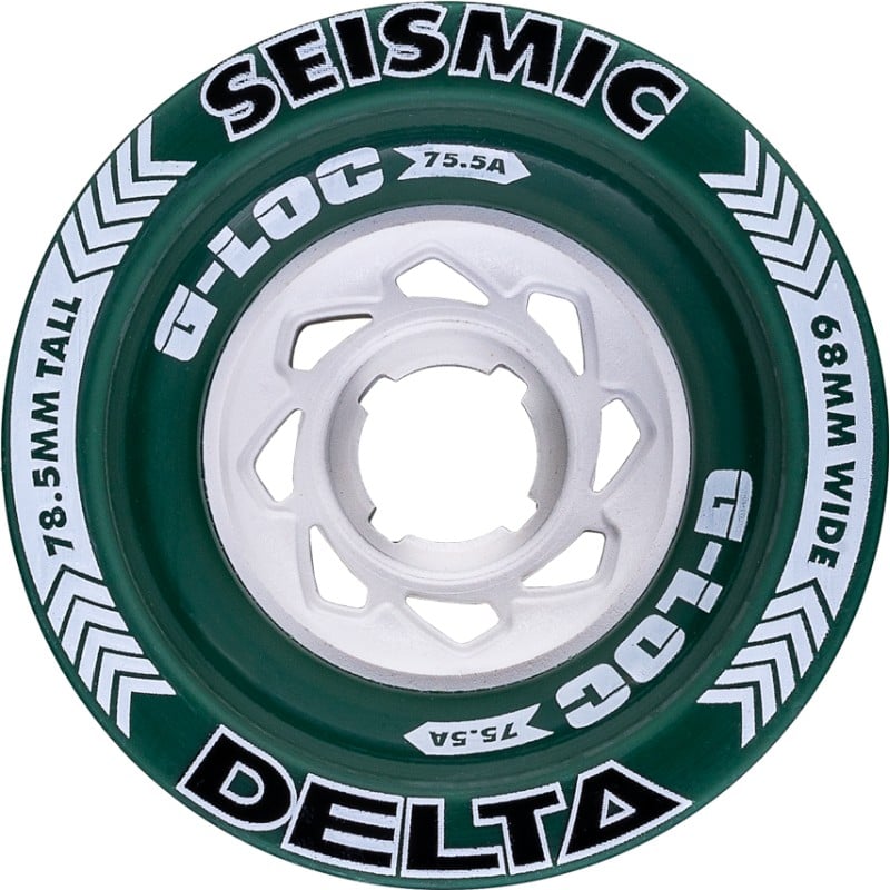 Seismic Delta 78.5x68mm 75.5a G-LOC Wheels - Green (Set of 4)