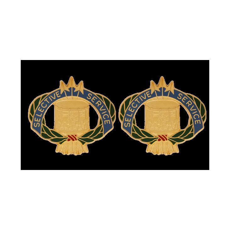 Selective Service System Unit Crest DUI - 1 PAIR