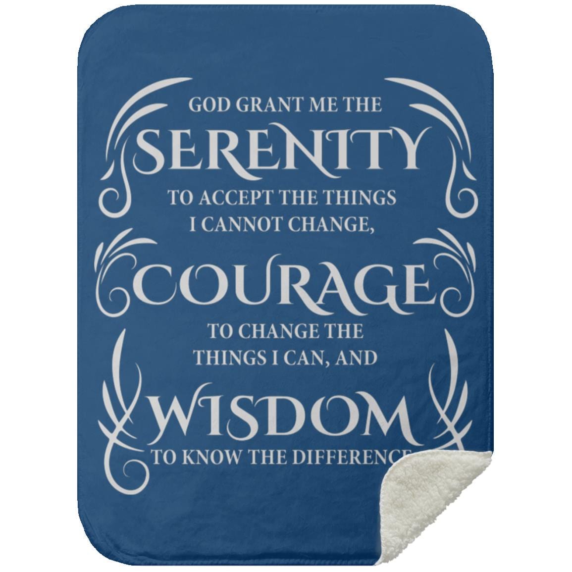 Serenity Prayer Throw 30x40 (Dark Colors) | Inspiring Sobriety
