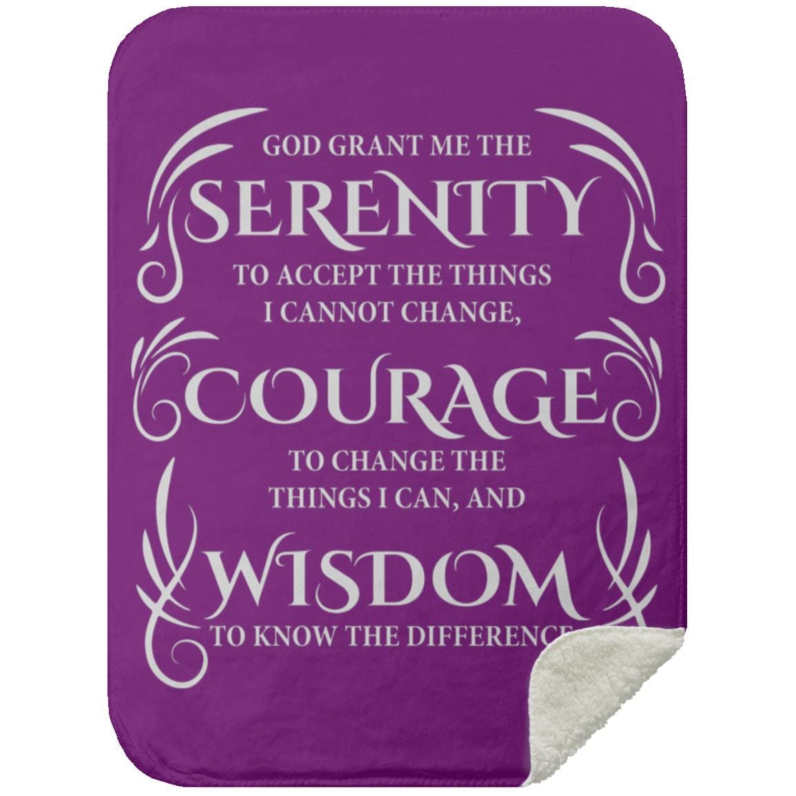 Serenity Prayer Throw 30x40 (Dark Colors) | Inspiring Sobriety