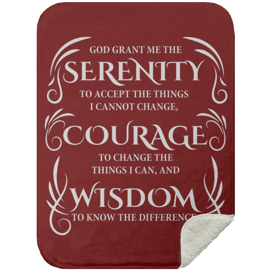 Serenity Prayer Throw 30x40 (Dark Colors) | Inspiring Sobriety