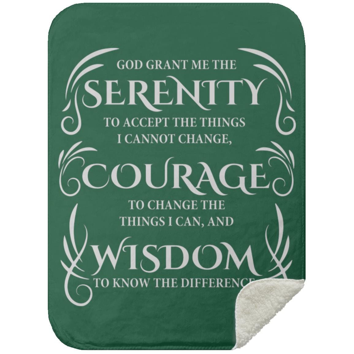 Serenity Prayer Throw 30x40 (Dark Colors) | Inspiring Sobriety