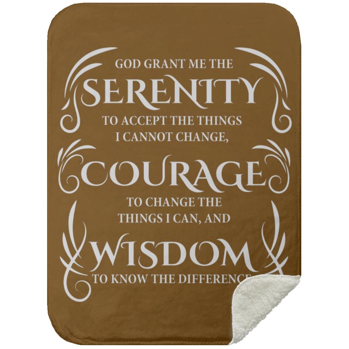 Serenity Prayer Throw 30x40 (Dark Colors) | Inspiring Sobriety