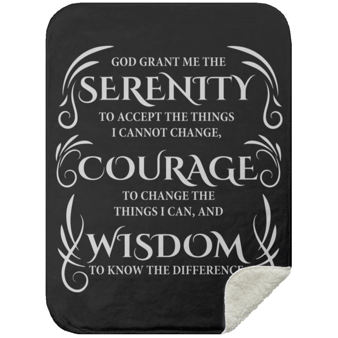 Serenity Prayer Throw 30x40 (Dark Colors) | Inspiring Sobriety