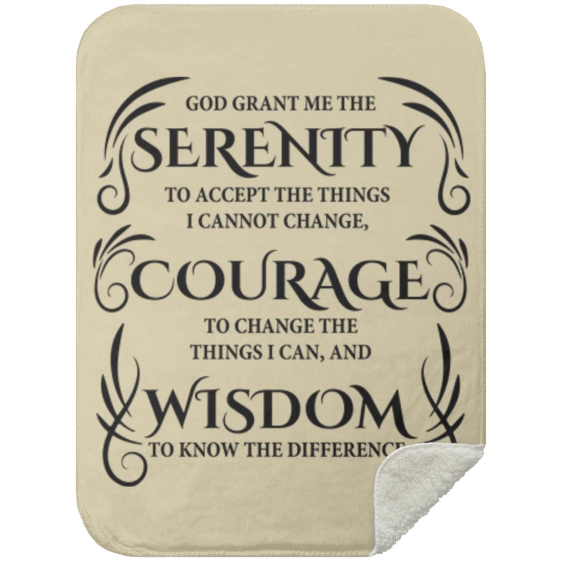 Serenity Prayer Throw 30x40 (Light Colors) | Inspiring Sobriety