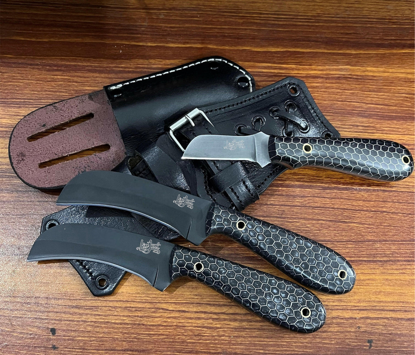 Knife Lineman Black set of 3 #006