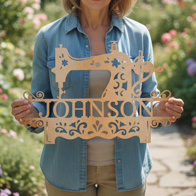 Sewing Sign - Custom Metal Sign, Christmas Gift - Quilting Room Decor