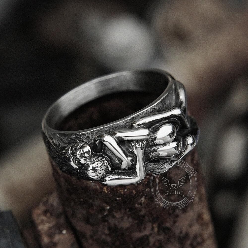 Couple's Hug Stainless Steel Ring