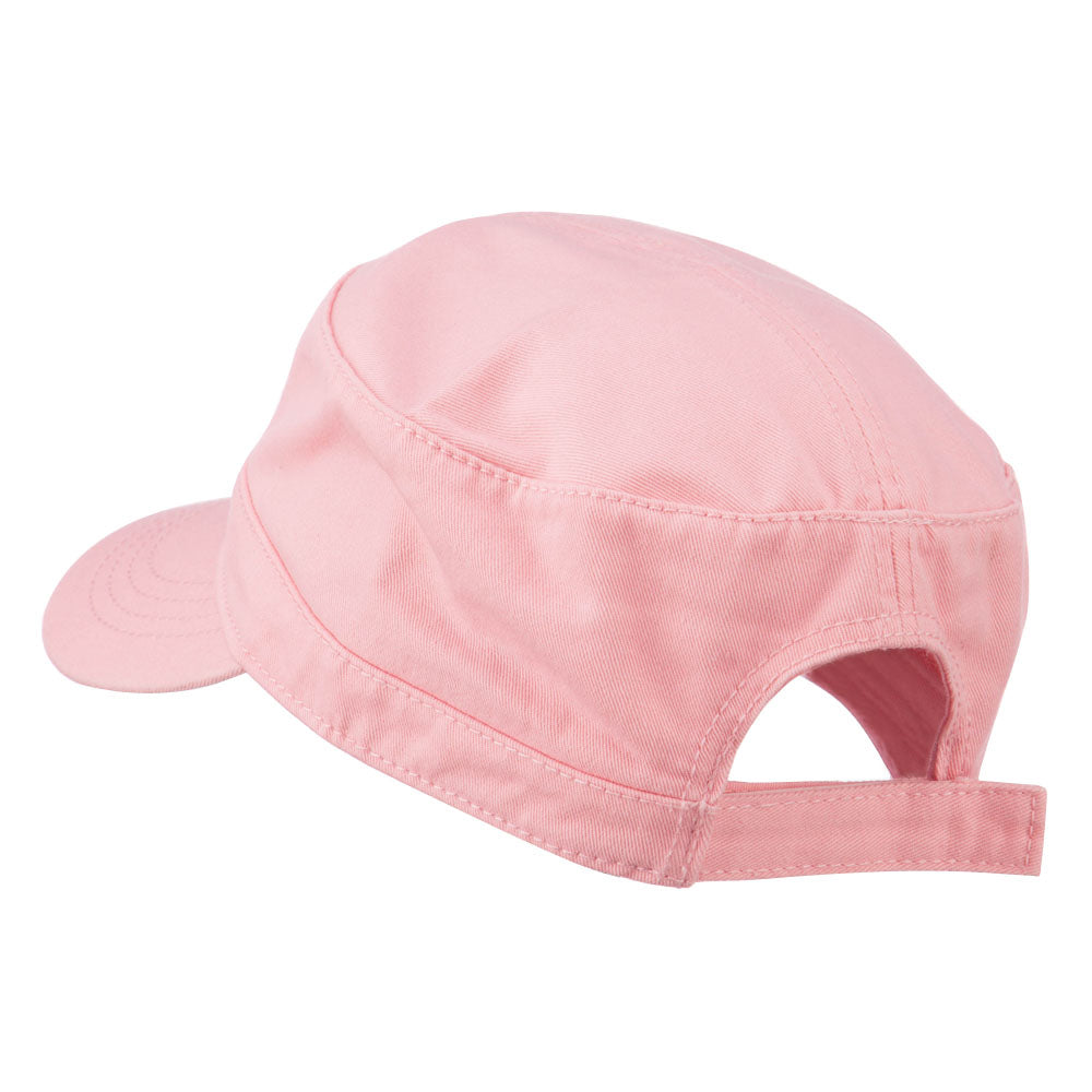 Garment Washed Adjustable Army Cap