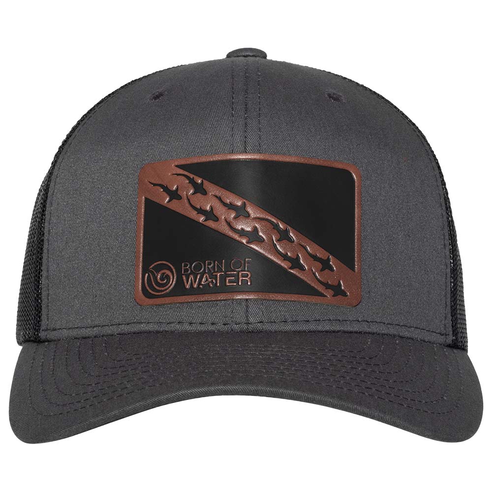 Dive Flag Shark Shiver Leather Patch Hat