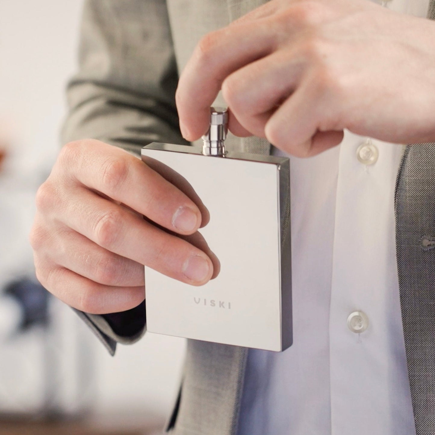 Harrison Stainless Steel Slim Flask