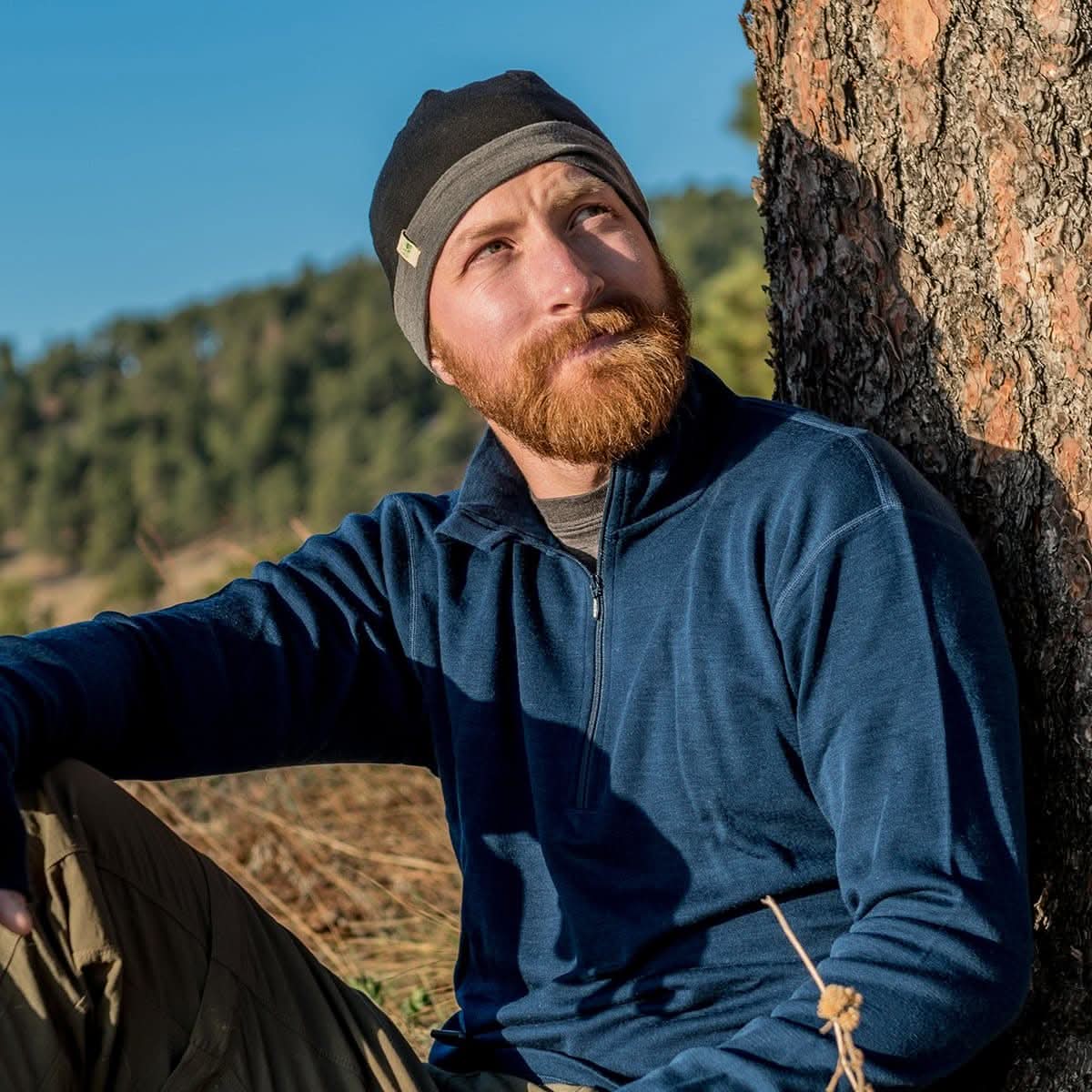 Midweight Men's Wool 1/4 Zip -  100% Merino Wool