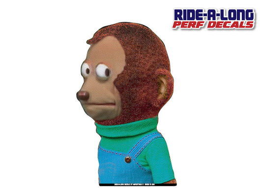 Side Eye Monkey *RIDE A LONG* Perforated Decal