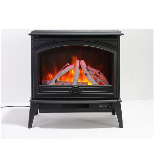 Sierra Flame Cast Iron Free Standing Electric Fireplace