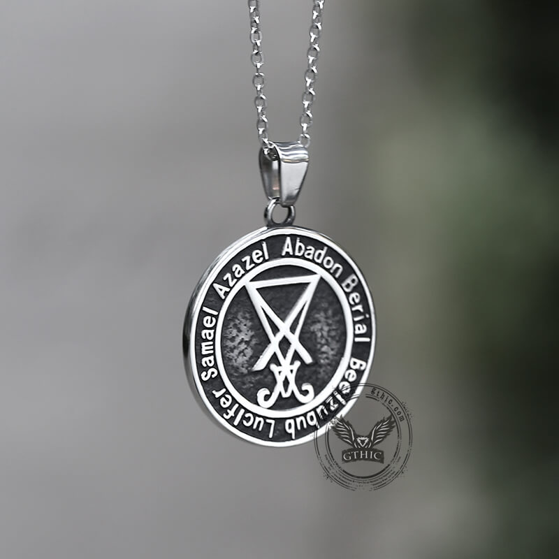 Sigil of Baphomet Stainless Steel Satan Pendant