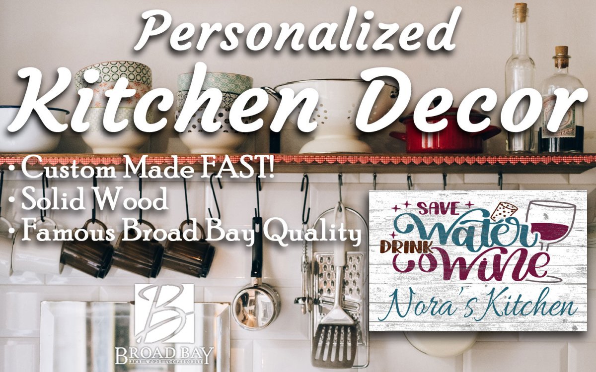 Sign Save Water Drink Wine Personalized Wine Bar Kitchen Decor