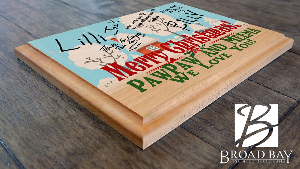 SIGNABLE Christmas Decoration Sign Personalized Gift For Parents Grandparents Aunts or Uncles