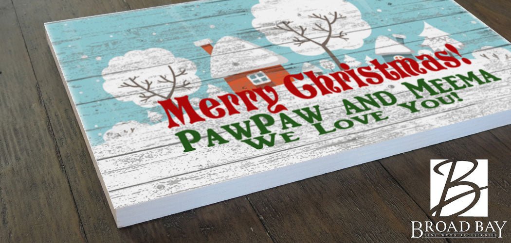 SIGNABLE Christmas Sign Personalized Gift For Parents Grandparents Aunts or Uncles