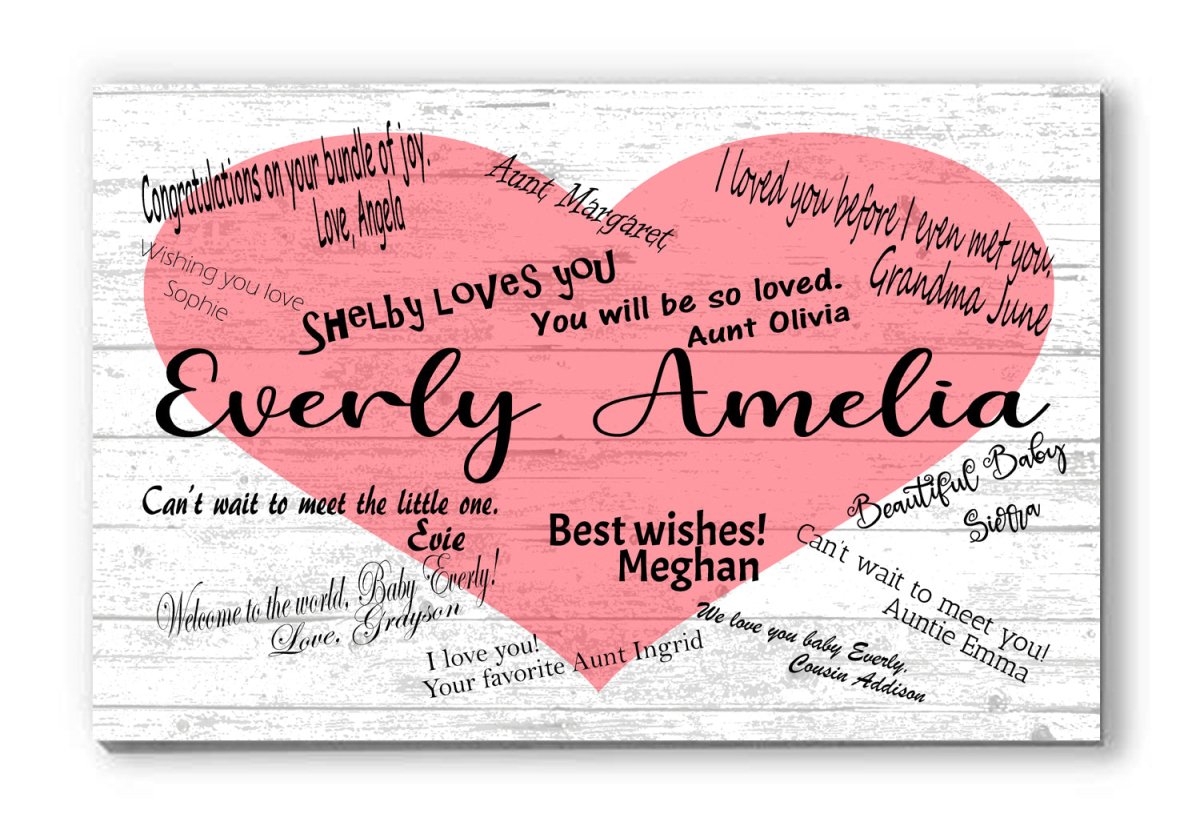 Signable Gift Sign For Wedding, Baby Shower, Anniversary Party,  Birthday Party, Teacher