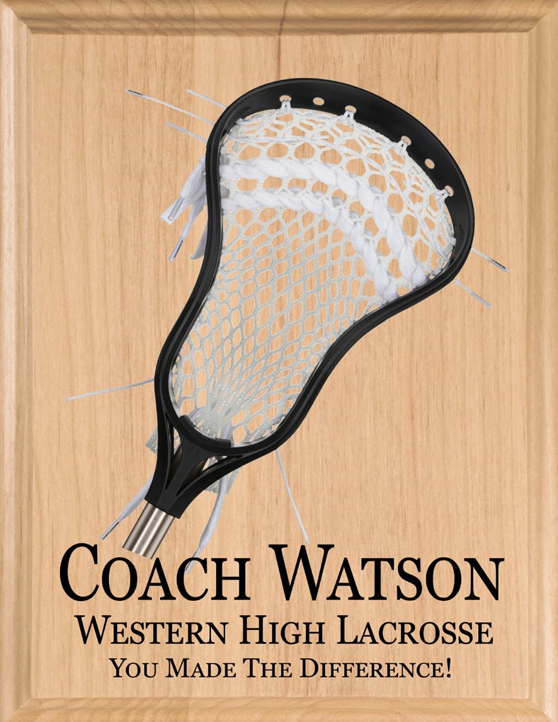 Signable Lacrosse Coach Gift Plaque For LAX Team Coaches