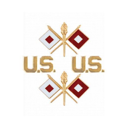 Signal Corps Branch Insignia Set with U.S. Letters