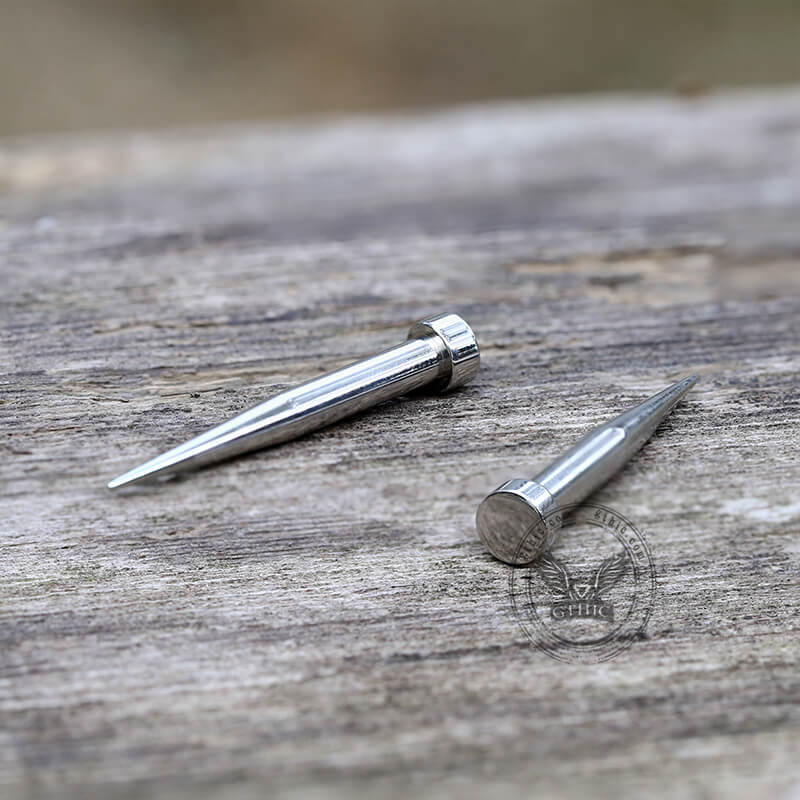 Silver Color Ear Stretching Taper Piercing Earrings