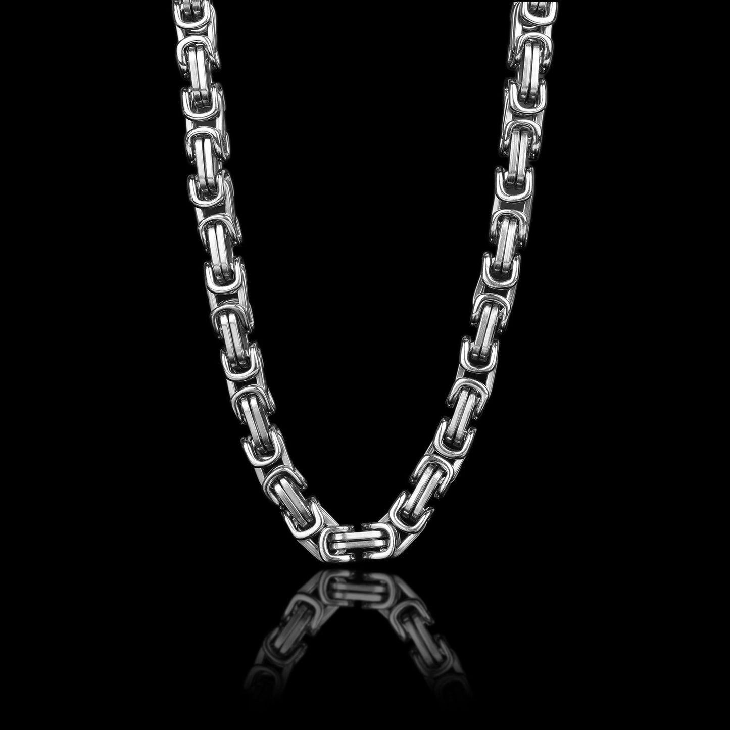Stainless Steel Byzantine Chain Necklace
