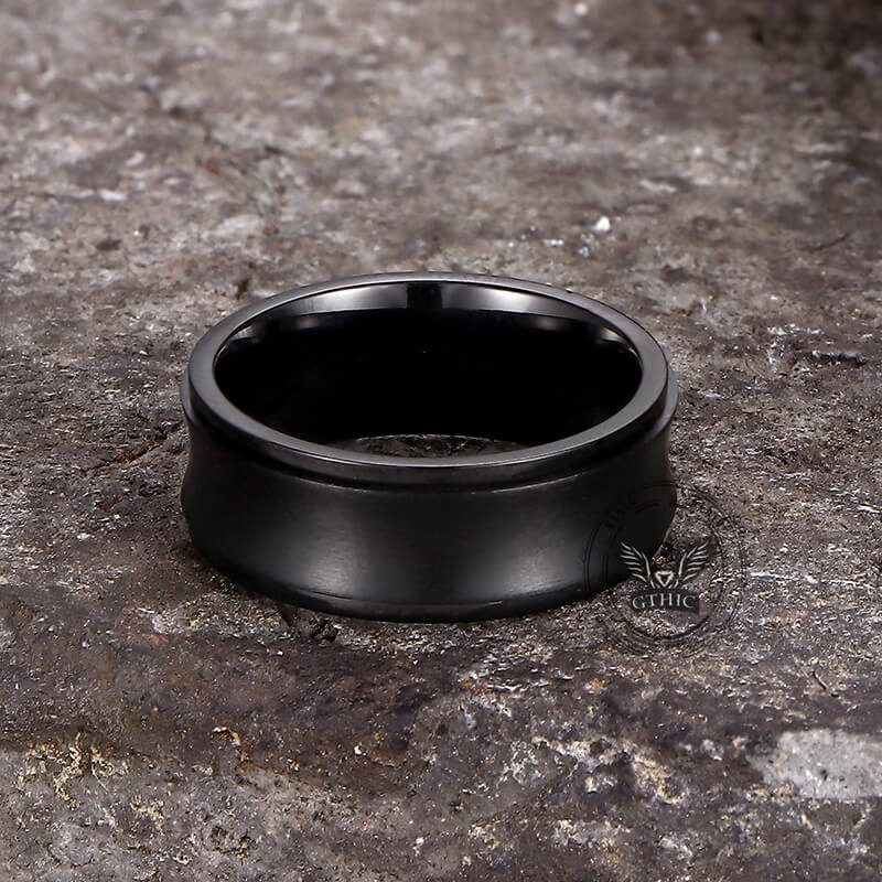 Simple Concave Arc Design Stainless Steel Spinner Ring