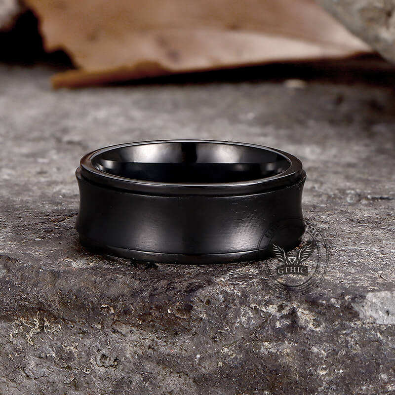 Simple Concave Arc Design Stainless Steel Spinner Ring