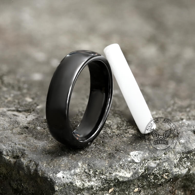 Simple Couple Wedding Ceramic Ring