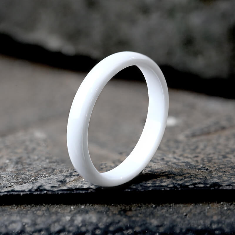 Simple Couple Wedding Ceramic Ring