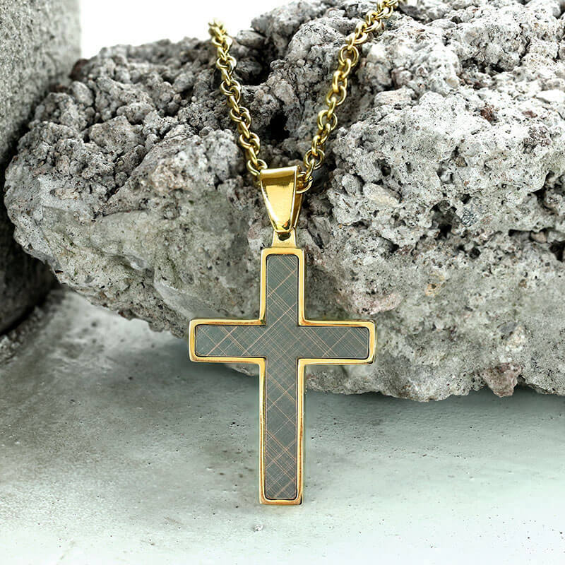 Simple Cross Stainless Steel Christian Pendant