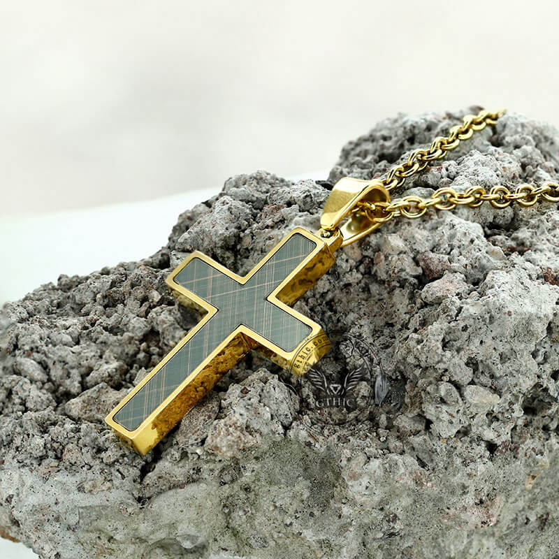 Simple Cross Stainless Steel Christian Pendant