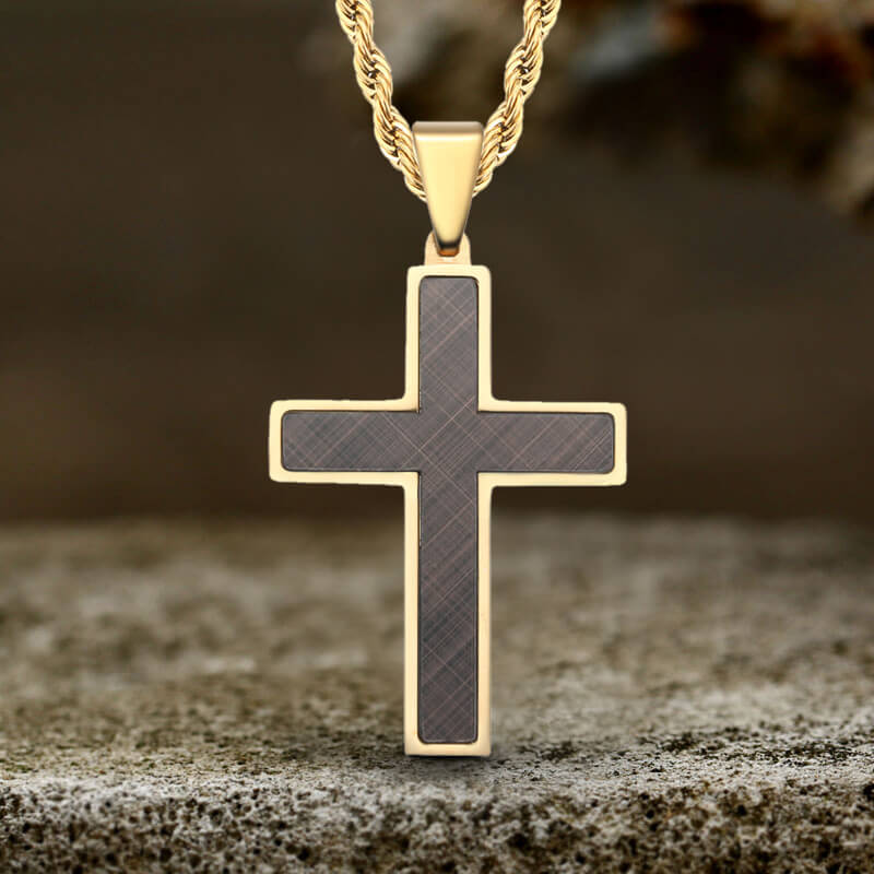 Simple Cross Stainless Steel Christian Pendant